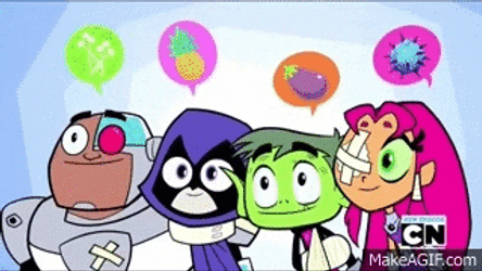 Teen Titans Go Characters Playing Guessing Game GIF