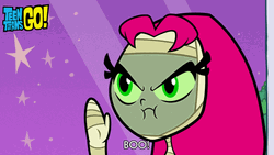 Teen Titans Go Starfire Booing Enemies GIF