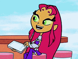 Teen Titans Starfire LOL GIF