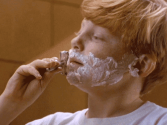 Teenage Boy Starts Shaving GIF