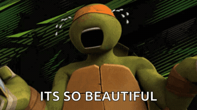 Teenage Mutant Ninja Turtle Crying It's So Beautiful GIF