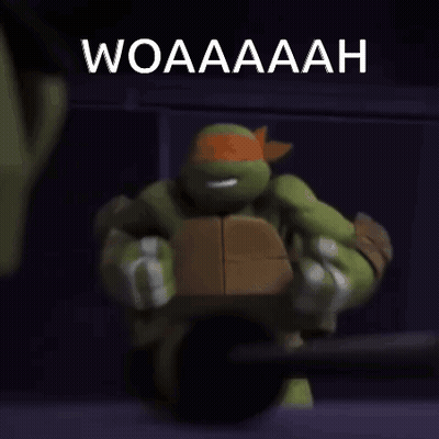 Teenage Mutant Ninja Turtle Dancing Woaaaah GIF