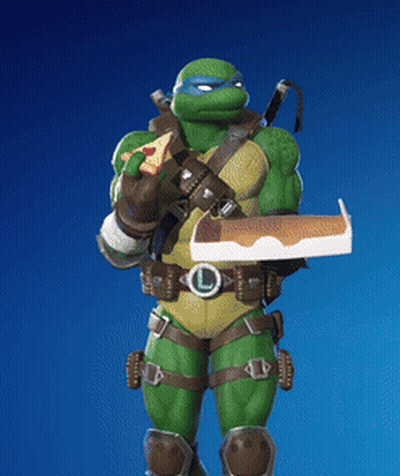 Teenage Mutant Ninja Turtle Holding Bread GIF