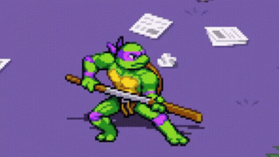 Teenage Mutant Ninja Turtle Pixel Art GIF