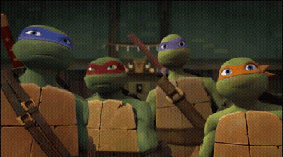 Teenage Mutant Ninja Turtle Pixel Art Standing In Room GIF