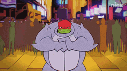 Teenage Mutant Ninja Turtle Raphael Dancing In Public GIF