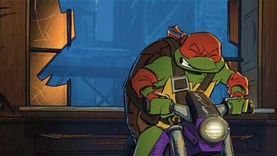 Teenage Mutant Ninja Turtle Riding Bike GIF