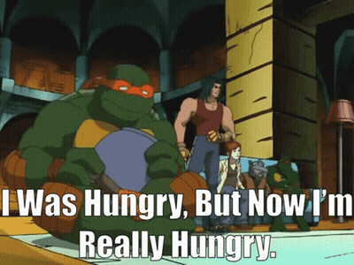 Teenage Mutant Ninja Turtle Saying I'm Really Hungry GIF