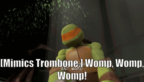 Teenage Mutant Ninja Turtle Saying Mimic Trombone GIF