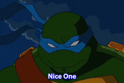 Teenage Mutant Ninja Turtle Saying Nice One GIF