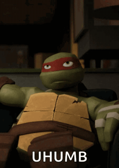 Teenage Mutant Ninja Turtle Saying Uhumb GIF
