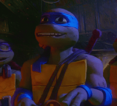 Teenage Mutant Ninja Turtle Smiling Blue Bandana GIF