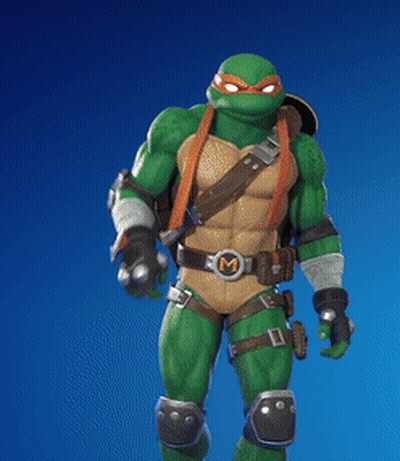 Teenage Mutant Ninja Turtle With Boombox On Lap GIF