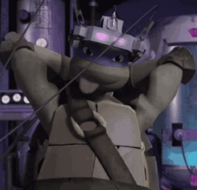 Teenage Mutant Ninja Turtle With Helmet And Sword GIF