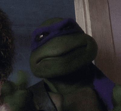 Teenage Mutant Ninja Turtle With Purple Mask GIF