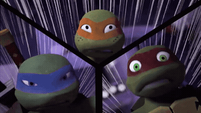 Teenage Mutant Ninja Turtles Looking At Each Other GIF