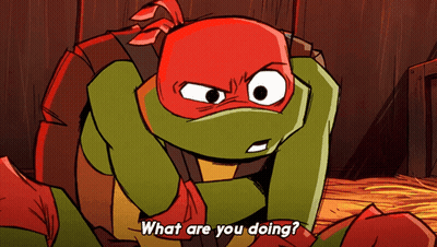 Teenage Mutant Ninja Turtles On Roof Under Full Moon GIF