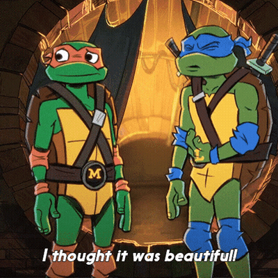 Teenage Mutant Ninja Turtles Saying I Thought It Was Beautiful GIF