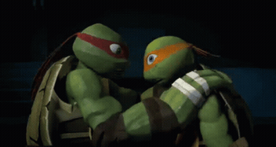 Teenage Mutant Ninja Turtles Standing Together GIF
