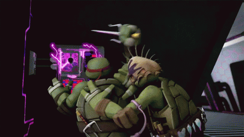 Teenage Mutant Ninja Turtles Standing Together GIF