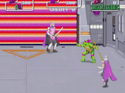 Teenage Mutant Ninja Turtles Video Game Score 398 GIF