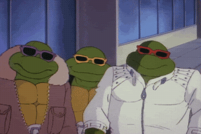 Teenage Mutant Ninja Turtles Wearing Sunglasses GIF