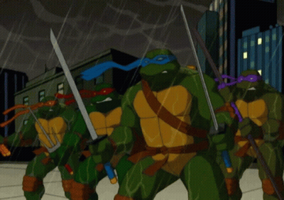 Teenage Mutant Ninja Turtles With Swords GIF