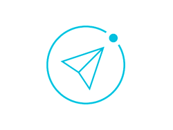 Telegram Cute Blue Circle Logo GIF