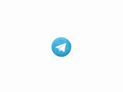 Telegram Logo Water Art Animation GIF