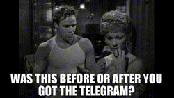 Telegram Questioning Couple Old Movie GIF