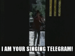 Telegram Singing Messenger Guy  GIF