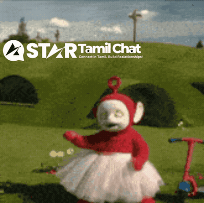 Teletubbies Character in Star Tamil Chat Ad