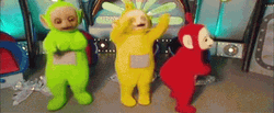 Teletubbies Dancing And Twerking Among Us Meme GIF