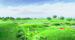 Teletubbies Hiding Behind The Hill GIF