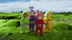 Teletubbies Po Wearing Helmet GIF