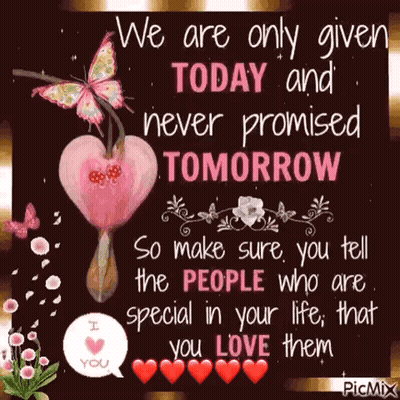 Tell Loved Ones Today GIF