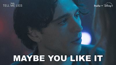 Tell Me Lies Poster Man And Woman Looking At Each Other GIF