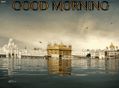 Temple In Water Good Morning GIF