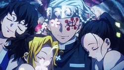 Tengen Uzui Hugged All Wives GIF