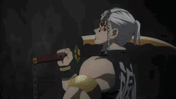 Tengen Uzui Vs Gyutaro Sword GIF