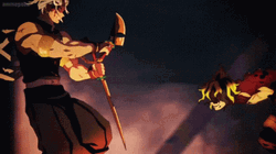 Tengen Vs Gyutaro Ferocious Rivalry Demon Slayer GIF