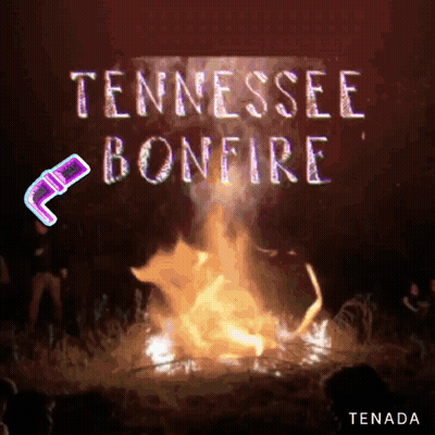 Tennessee Bonfire Sign With Bonfire GIF