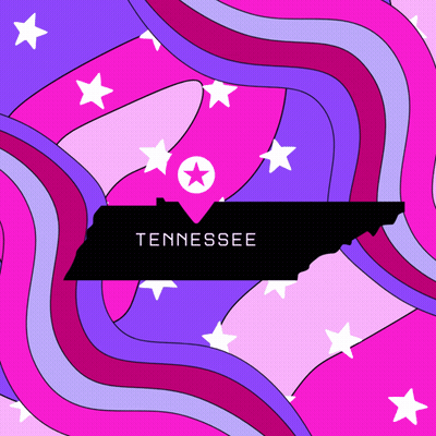 Tennessee State Drawing With Stars And Waves GIF