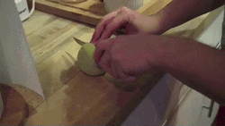 Tennis Ball Knife Slice GIF