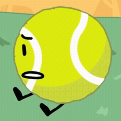 Tennis Ball With Legs And Face GIF