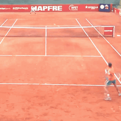 Tennis Court With Mapfre Advertisement GIF