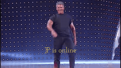 Tennis Court With Perrier Ad GIF