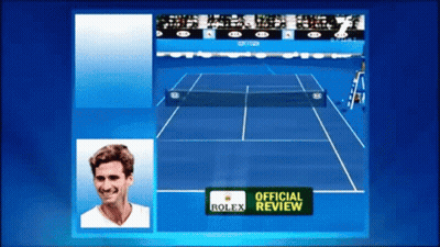 Tennis Court With Rolex Logo GIF