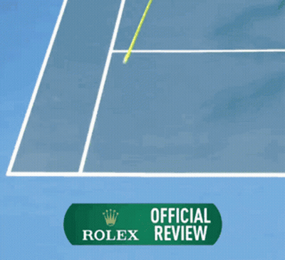 Tennis Court With Rolex Sign GIF