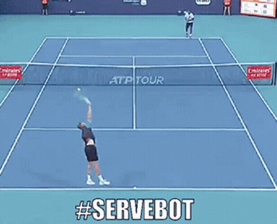 Tennis Court With #Servebot GIF